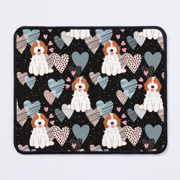 Item preview, LOVE Ruby Red and White Cockapoo Cavapoo Cavoodle designed and sold by Lulupainting.