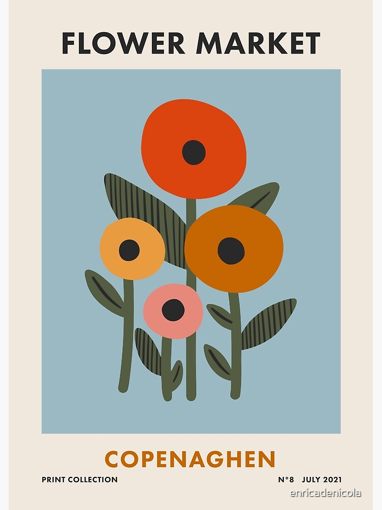 orange floral Art Print by frameless, Society6