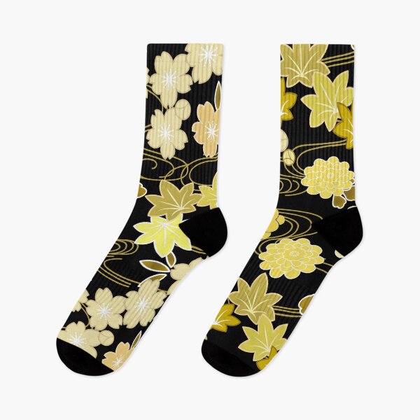 Item preview, Japanese Pattern WAGARA of Maple leaves, Cherry Blossom, Chrysanthemum and stream designed and sold by monodesigns.