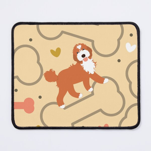 Item preview, Cute Ruby Red and White Cockapoo Cavapoo Cavoodle designed and sold by Lulupainting.