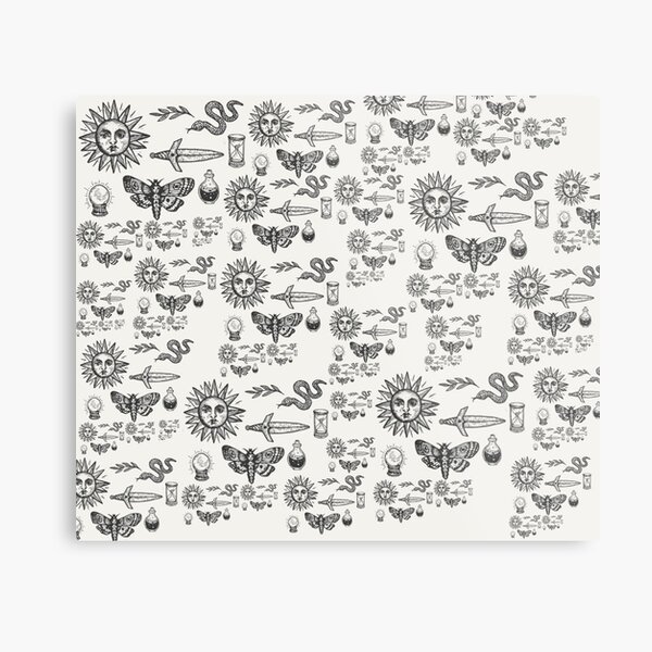 Witchy Pattern Metal Print