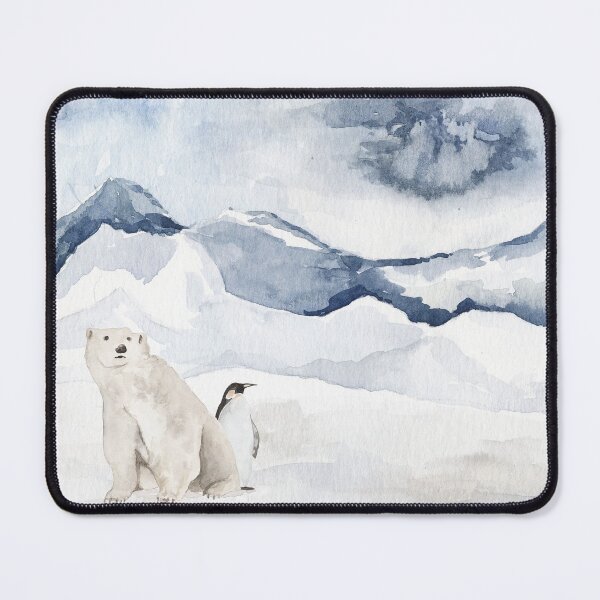 Item preview, Artic Watercolor Penguin Polar Bear designed and sold by junkydotcom.