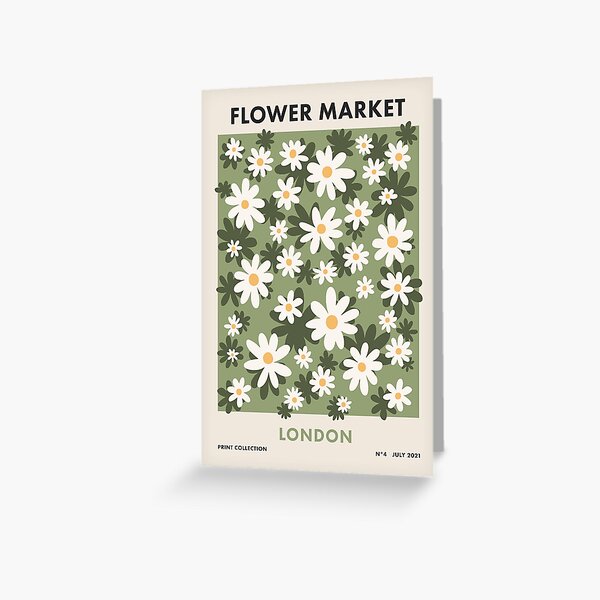 Item preview, Flower Market London, Colorful Retro Daisies Print designed and sold by enricadenicola.