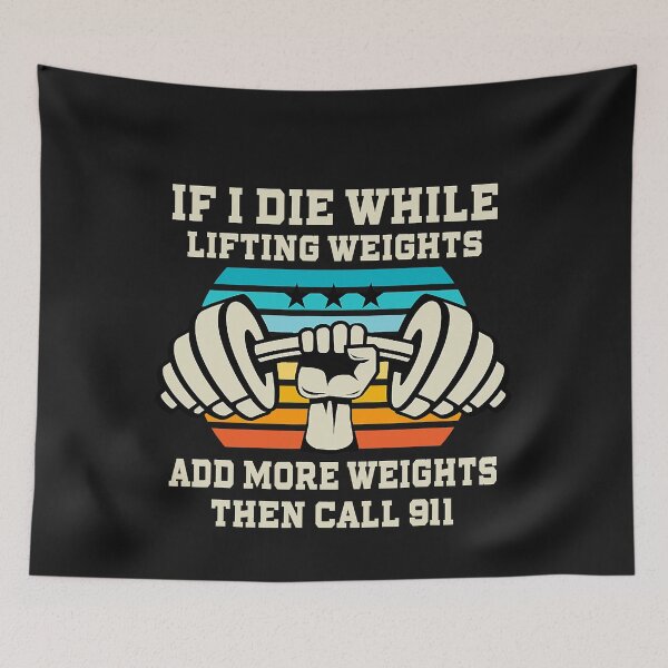 Item preview, If I Die While Lifting Weights - Funny Workout & Gym Gift designed and sold by ZacharyMarcus.