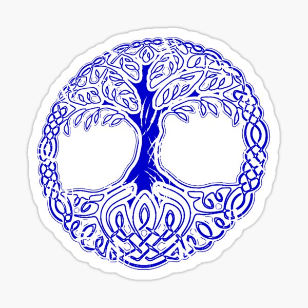 Item preview, Yggdrasil The World Tree Blue and White designed and sold by CRedneckery.