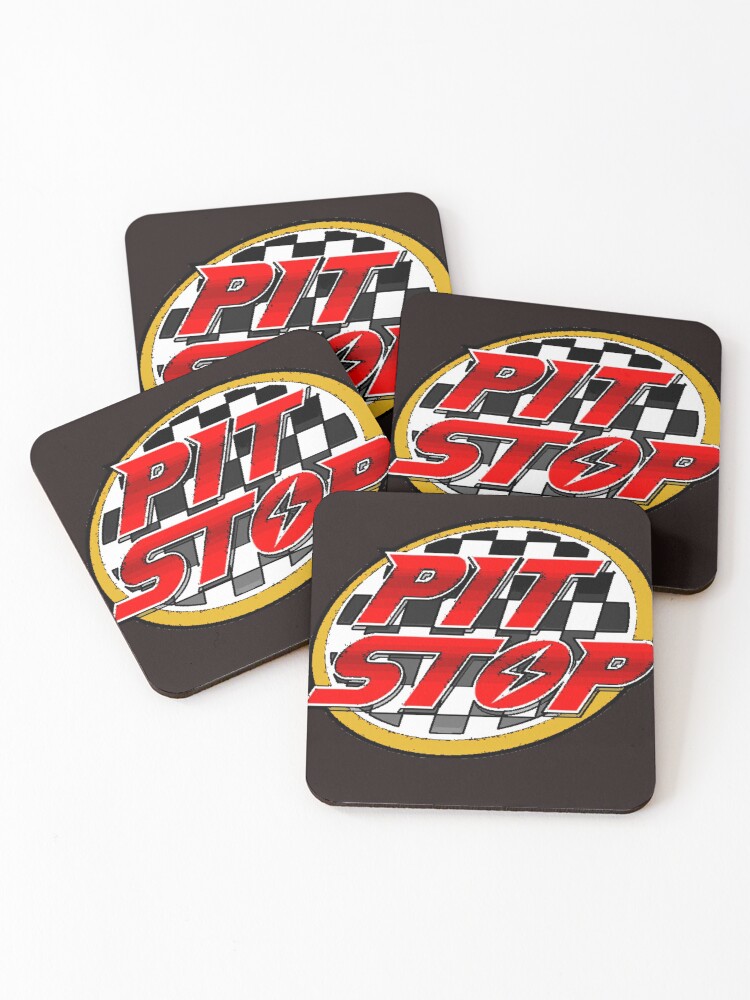 Thumbnail 1 of 5, Coasters (Set of 4), Pit stop designed and sold by Roshankeenoo.
