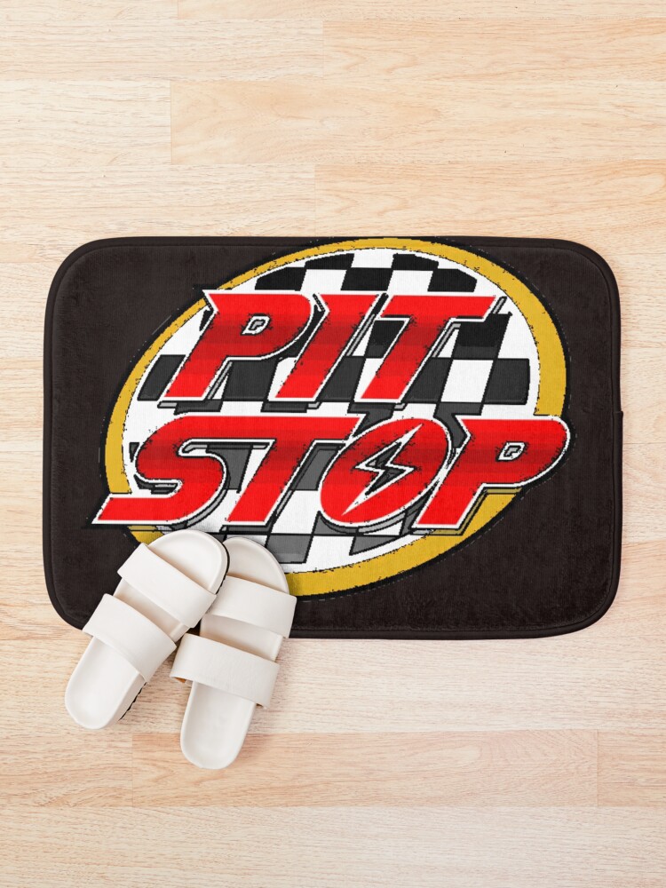 Thumbnail 1 of 6, Bath Mat, Pit stop designed and sold by Roshankeenoo.