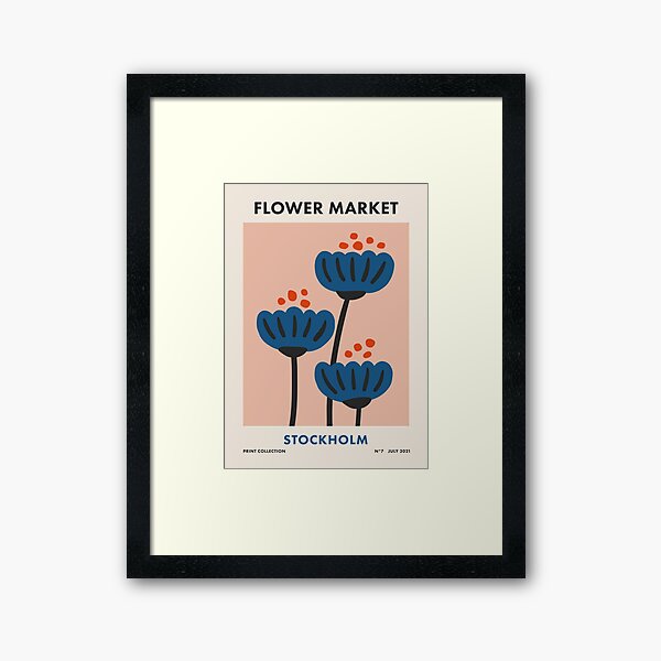 Item preview, Flower Market Stockholm, Colorful Retro Floral Print designed and sold by enricadenicola.