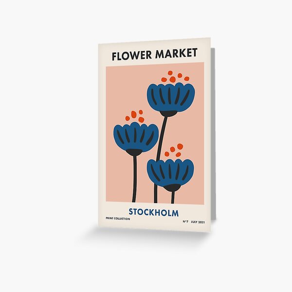 Item preview, Flower Market Stockholm, Colorful Retro Floral Print designed and sold by enricadenicola.