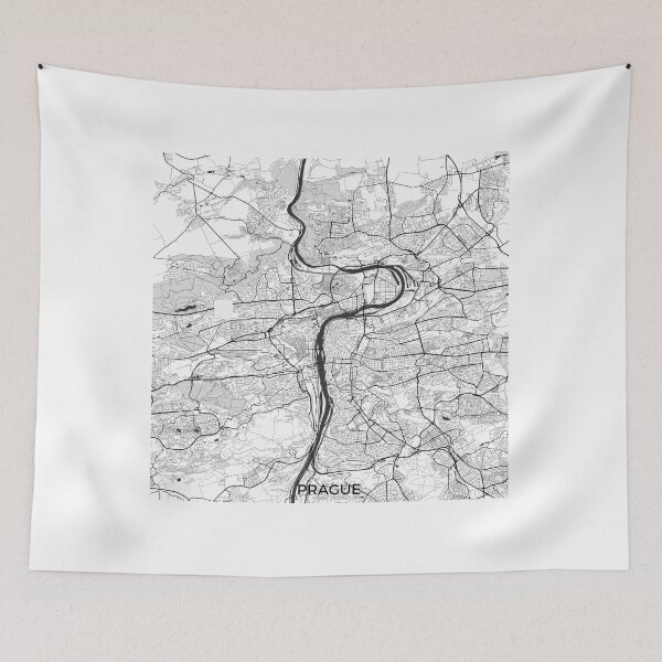 Item preview, Prague Map Gray designed and sold by HubertRoguski.