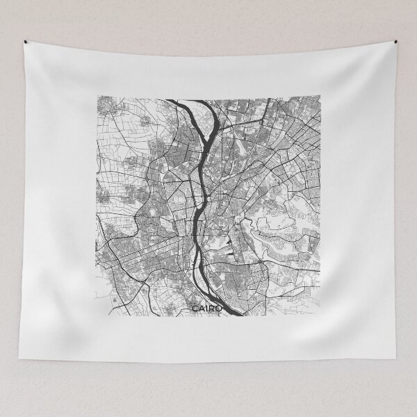 Item preview, Cairo Map Gray designed and sold by HubertRoguski.