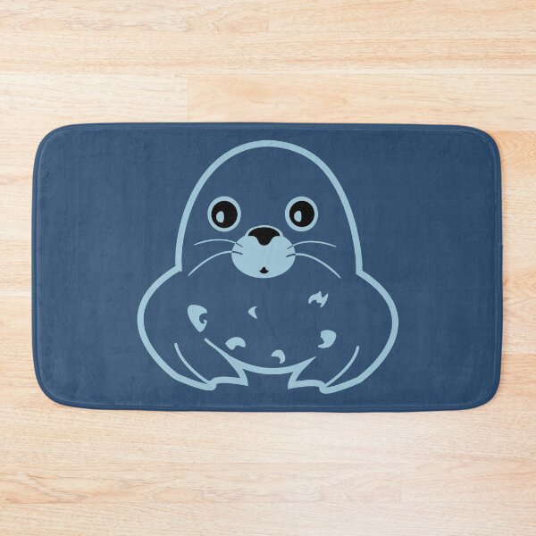 Item preview, cute seal animal seal surprised dark blue designed and sold by MiraNomegusta.