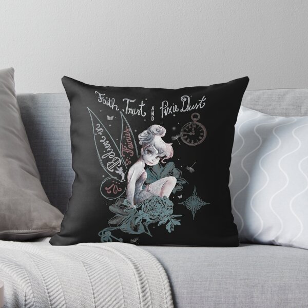 Tinkerbell Fairy - Believe Fairies - Faith Trust Throw Pillow