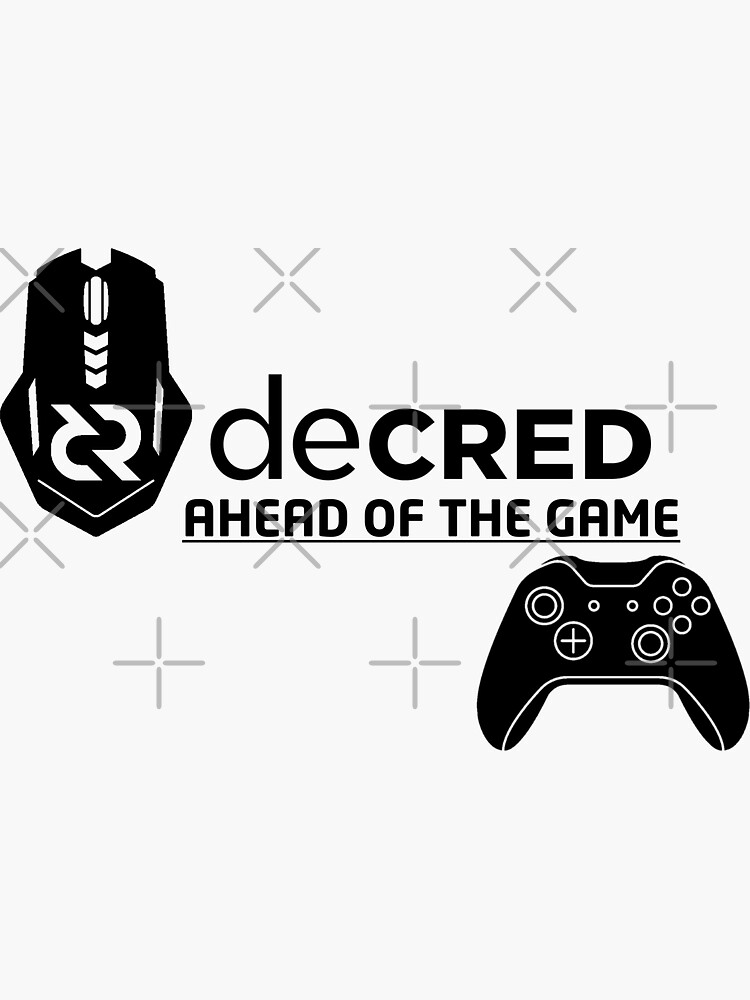 Thumbnail 3 of 3, Sticker, Decred ahead of the game © v2 (Design timestamped by https://timestamp.decred.org/) designed and sold by OfficialCryptos.