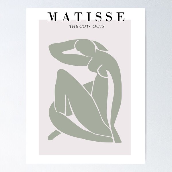 Item preview, Henri Matisse neutral color aesthetic art, abstract nude woman designed and sold by shreya ranjan.