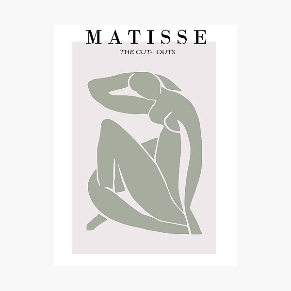 Item preview, Henri Matisse neutral color aesthetic art, abstract nude woman designed and sold by shreya ranjan.