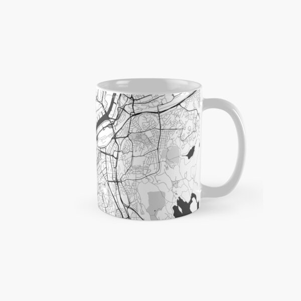 Gothenburg Map Gray Classic Mug