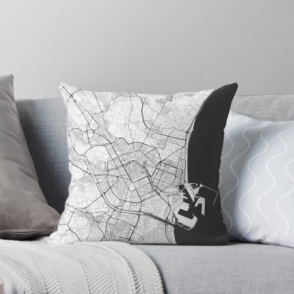 Item preview, Valencia Map Gray designed and sold by HubertRoguski.