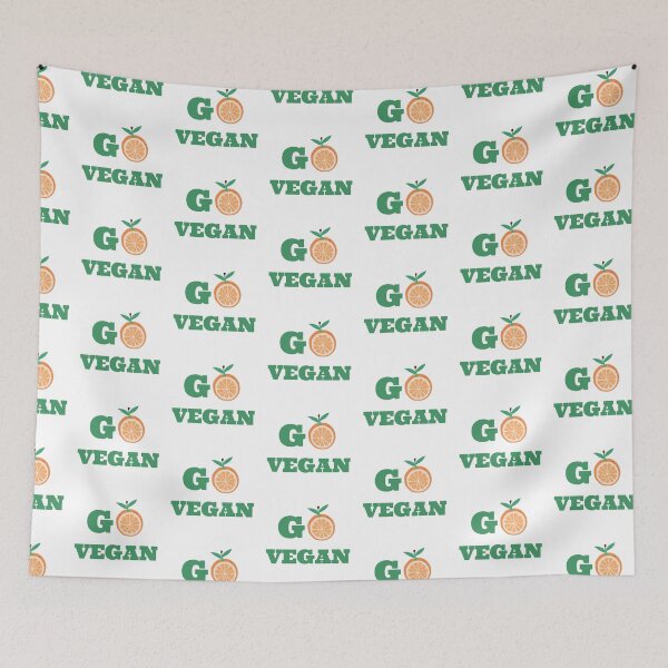 Item preview, Go Vegan Yes We Can Orange and Green Typography Design designed and sold by DivineMoonlight.
