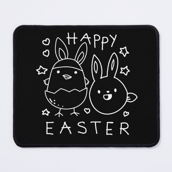 Item preview, Happy Easter Line Art Chalkboard Style designed and sold by GrimButterfly.