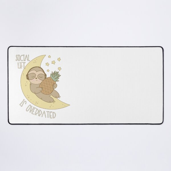 Item preview, Social Life Is Overrated Sloth designed and sold by GrimButterfly.