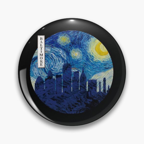 Item preview, Baltimore Starry Night Van Gogh Circle designed and sold by DFerraz.