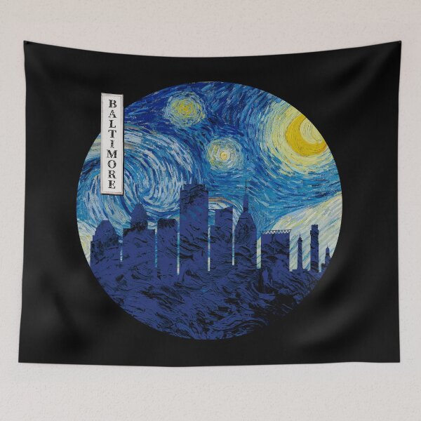 Item preview, Baltimore Starry Night Van Gogh Circle designed and sold by DFerraz.