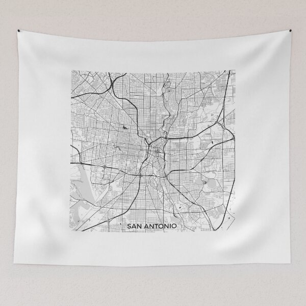 Item preview, San Antonio Map Gray designed and sold by HubertRoguski.