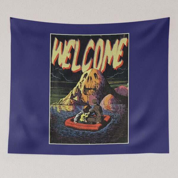 Item preview, Vintage Hell Island Wrecked Ship Survivor Retro Horror Poster Halloween Gift designed and sold by TheAplus.