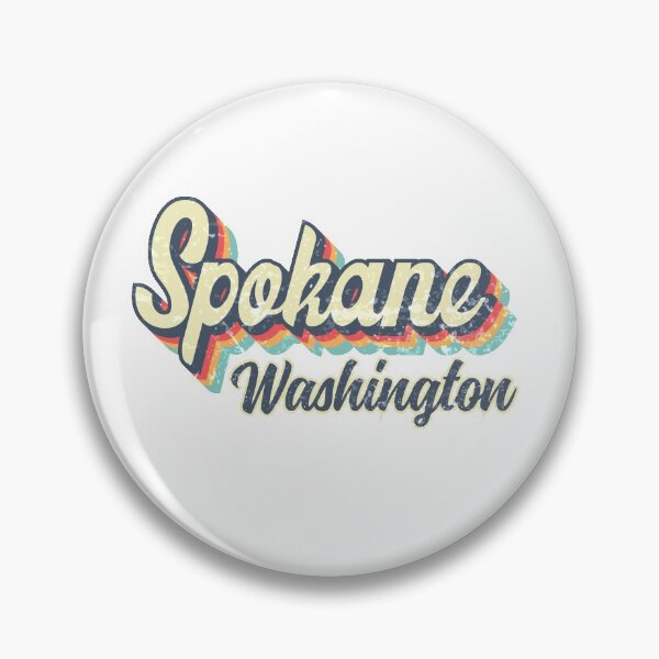Item preview, Spokane city Washington Retro Vintage 70s rainbow designed and sold by Teelogic.