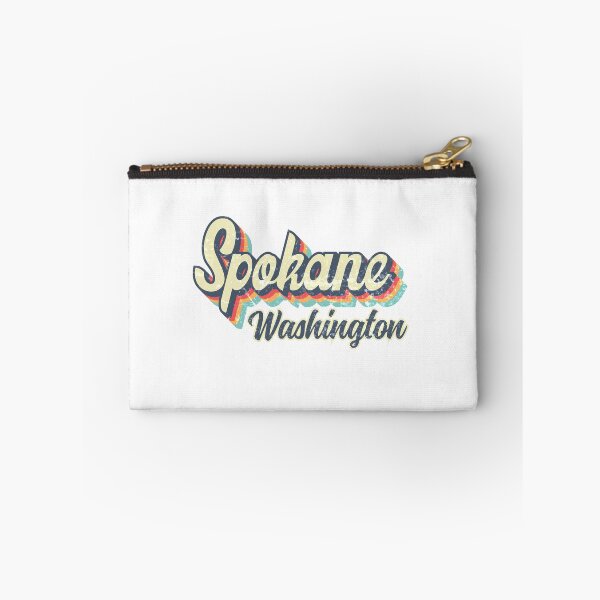 Item preview, Spokane city Washington Retro Vintage 70s rainbow designed and sold by Teelogic.
