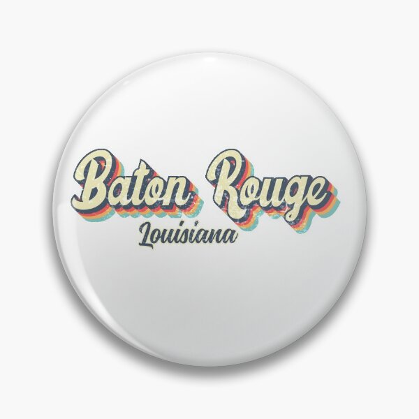 Item preview, Baton Rouge city Louisiana Retro Vintage 70s rainbow designed and sold by Teelogic.