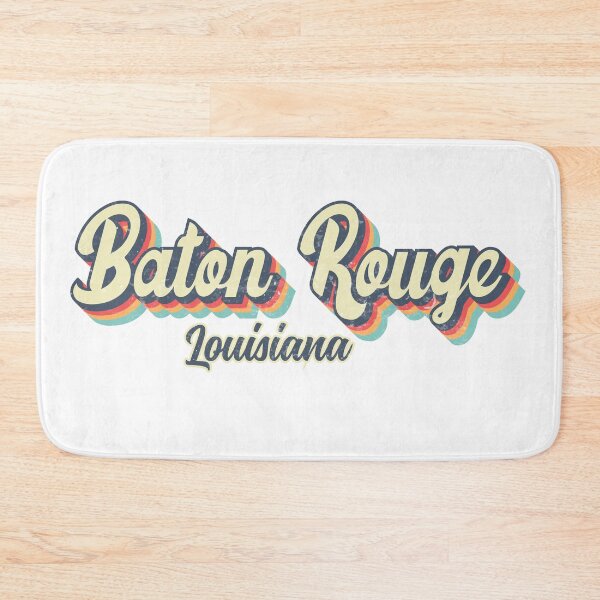 Item preview, Baton Rouge city Louisiana Retro Vintage 70s rainbow designed and sold by Teelogic.