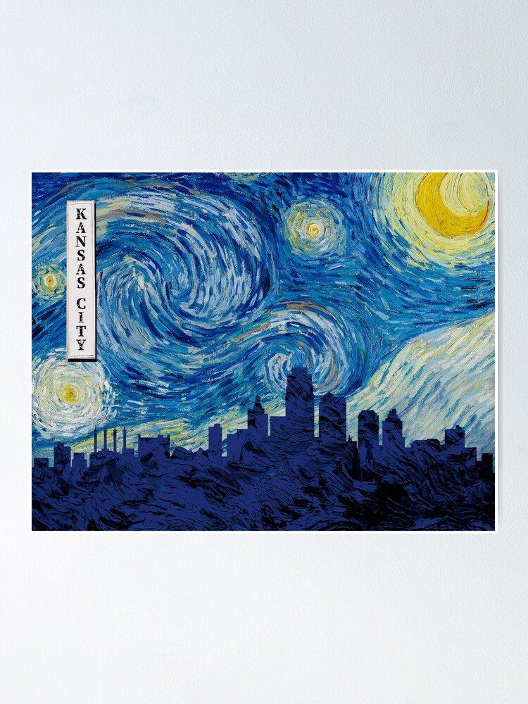 "Kansas City Van Gogh Starry Night" Poster for Sale by danielfgf