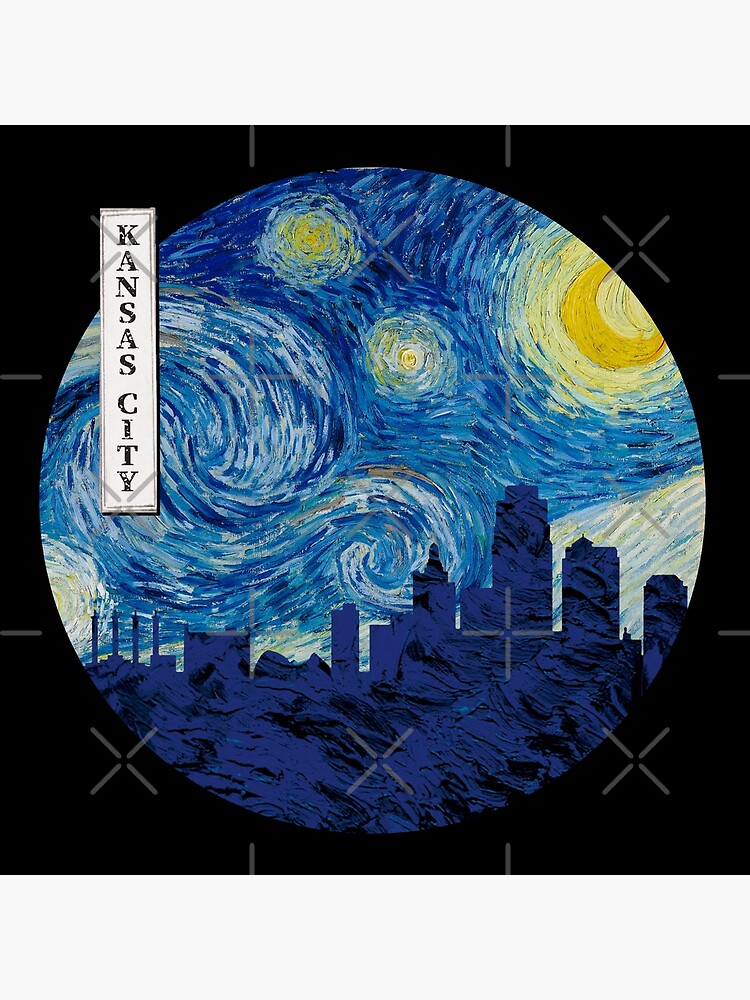 "Kansas City Starry Night Van Gogh Circle" Poster for Sale by danielfgf