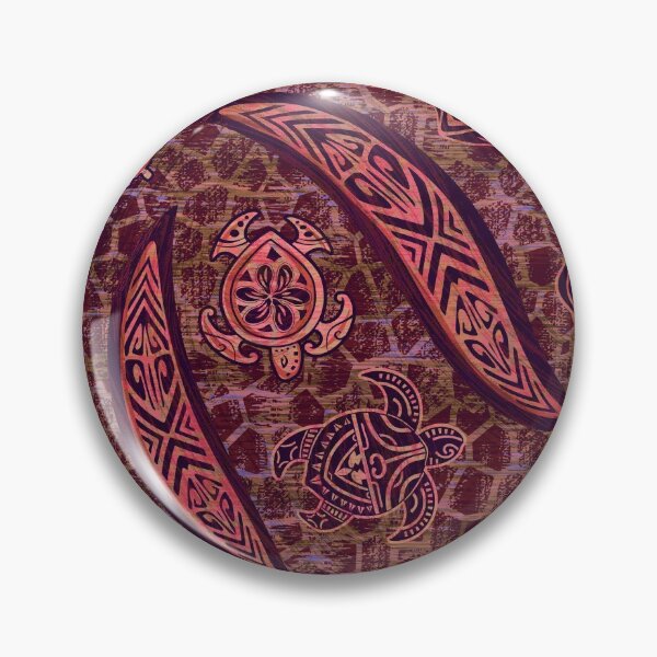 Item preview, Lava Red Turtle Shell Hawaiian - Samoan Tribal  designed and sold by sunnthreads.