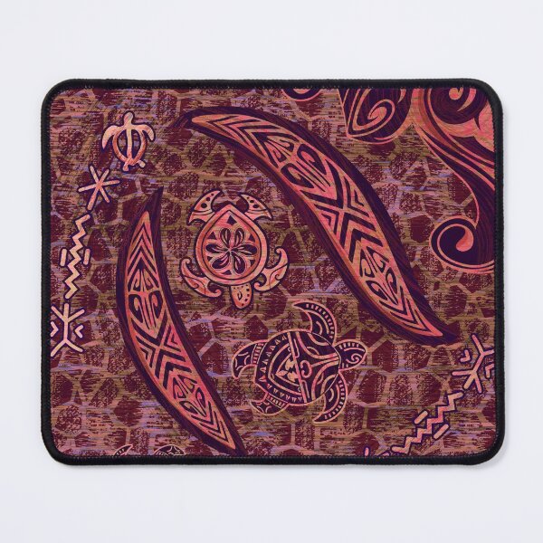 Item preview, Lava Red Turtle Shell Hawaiian - Samoan Tribal  designed and sold by sunnthreads.