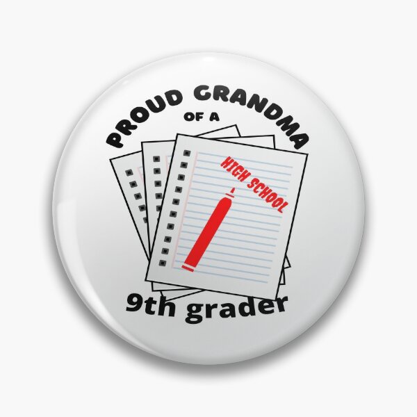 Item preview, proud grandma of a 9th grader, paper and marker graphic designed and sold by Jessi-Sketches.