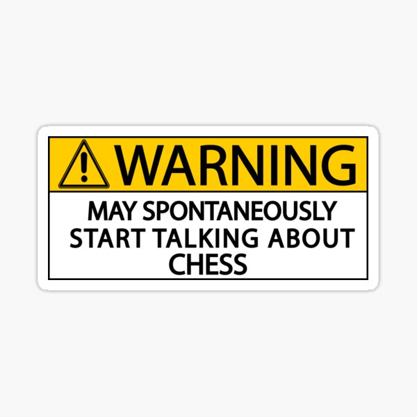 Item preview, warning may spontaneously start talking about chess designed and sold by abdelhay31.