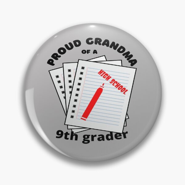 Item preview, proud grandma of a 9th grader, paper and marker graphic designed and sold by Jessi-Sketches.