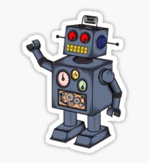 Retro Robot Sticker