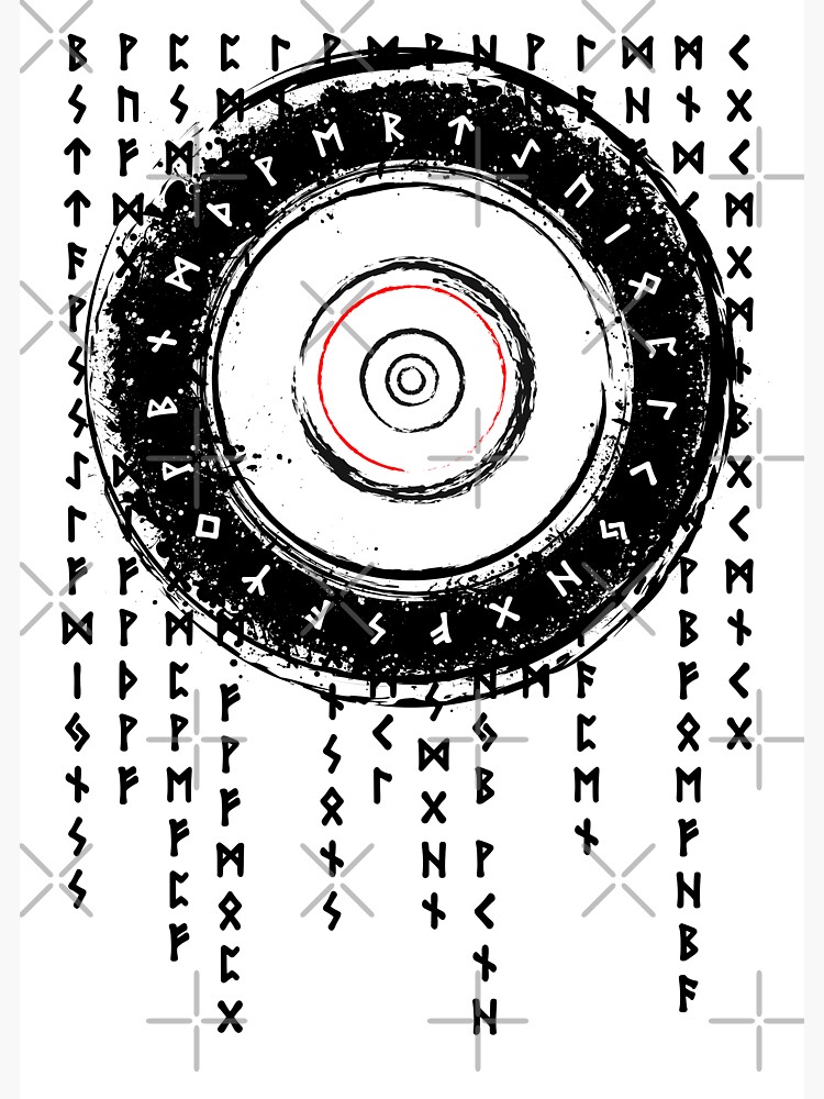 Pegatina Círculo De Runas De Mitología Nórdica De Opooqodesign