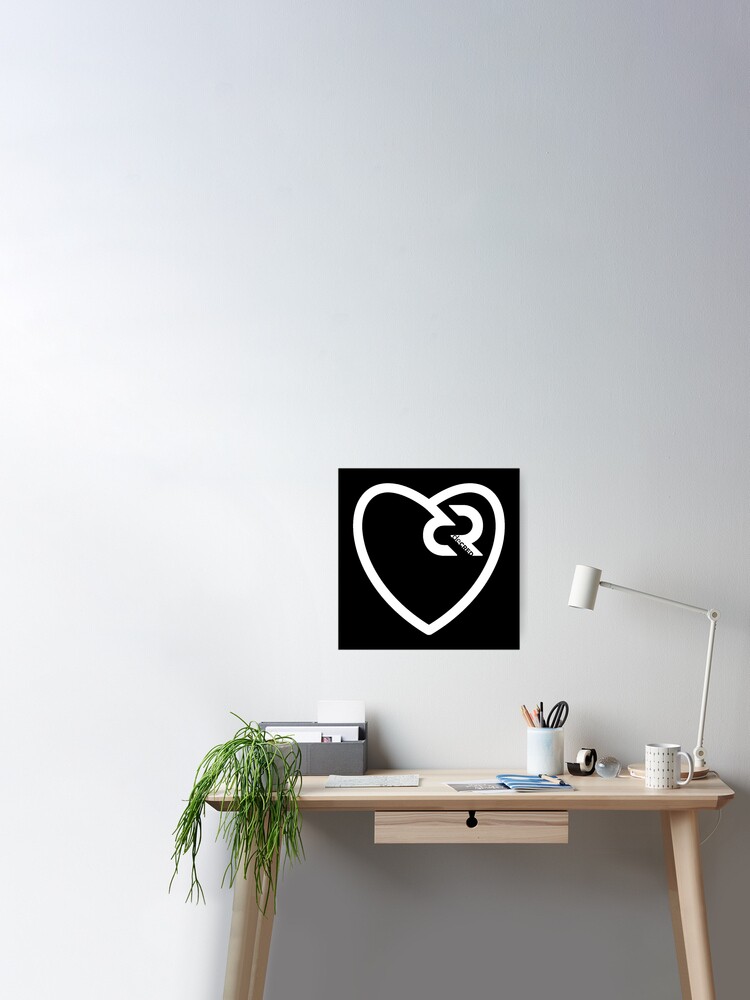 Thumbnail 1 of 3, Poster, Decred heart © v1 (Design timestamped by https://timestamp.decred.org/) designed and sold by OfficialCryptos.