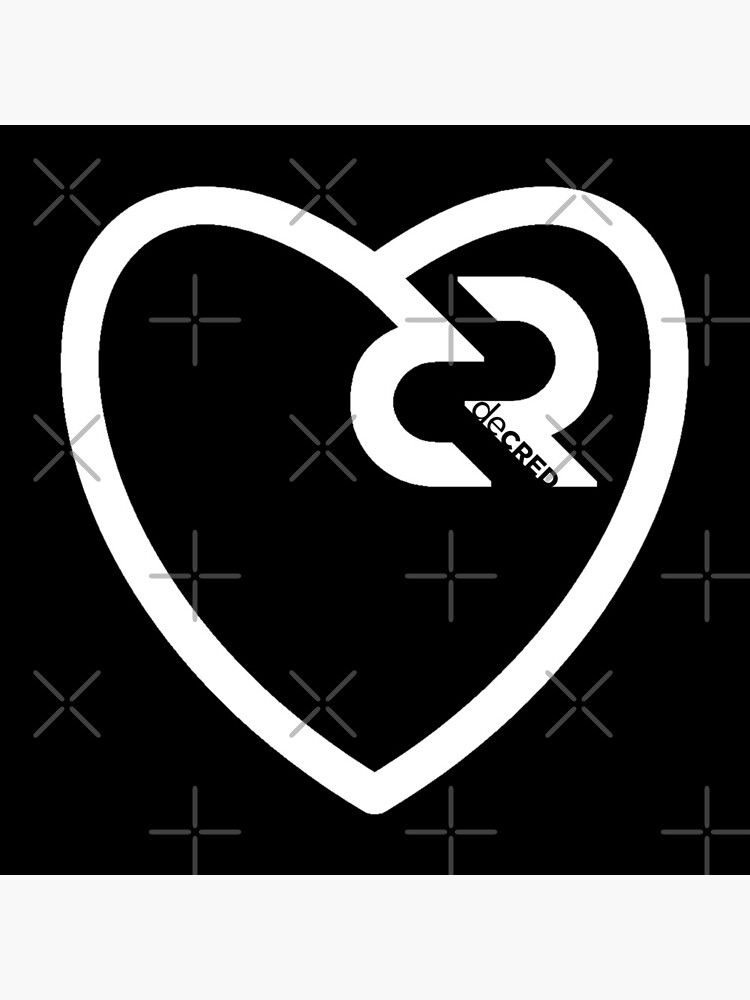 Thumbnail 3 of 3, Poster, Decred heart © v1 (Design timestamped by https://timestamp.decred.org/) designed and sold by OfficialCryptos.