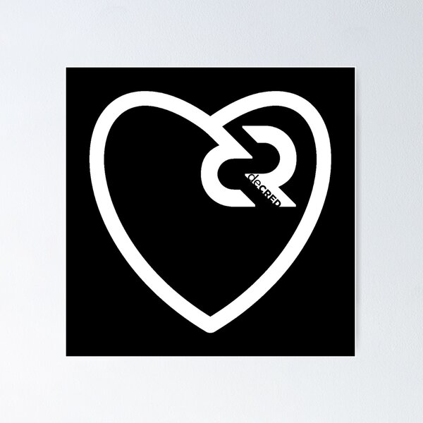 Decred heart © v1 (Design timestamped by https://timestamp.decred.org/) Poster