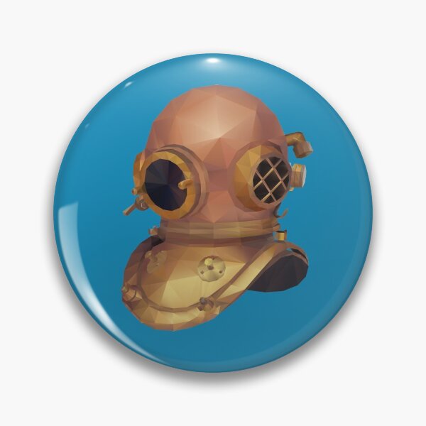 Item preview, Retro Diver Helmet Polygon Art designed and sold by polymolystudio.