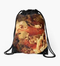 Death of Sardanapale death of saedanapalus Delacroix Drawstring Bag