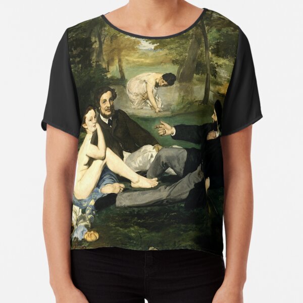 lunch on the grass manet Chiffon Top