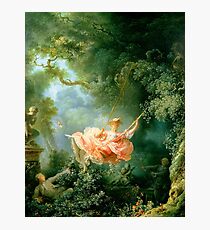 Lámina fotográfica Fragonard La peligros feliz para hacer pivotar