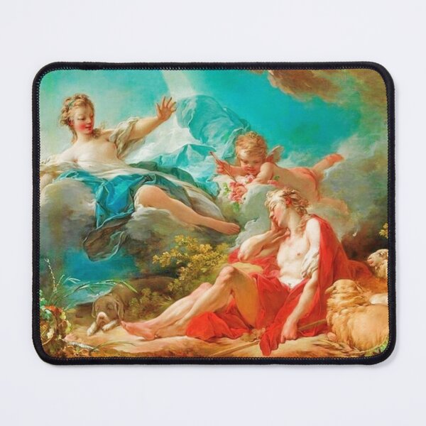 Item preview, Diana, virgin goddess of the hunt Rococo (made more vibrant) (Dianna and Endymion Fragonard 1732) designed and sold by CristalleLisa.